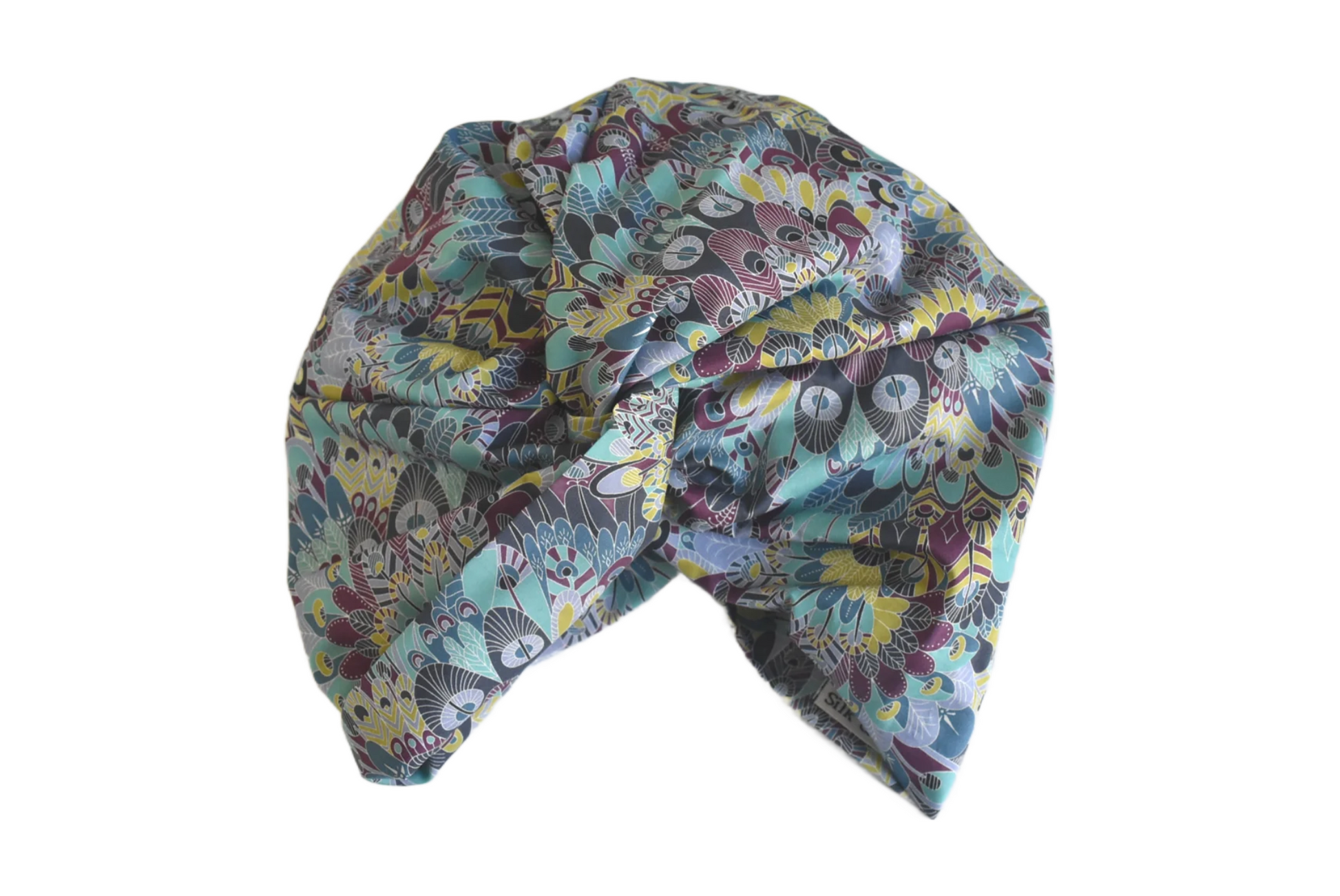 Little Susan Turban Hat - Liberty Oban feather print - Silk & Lawn