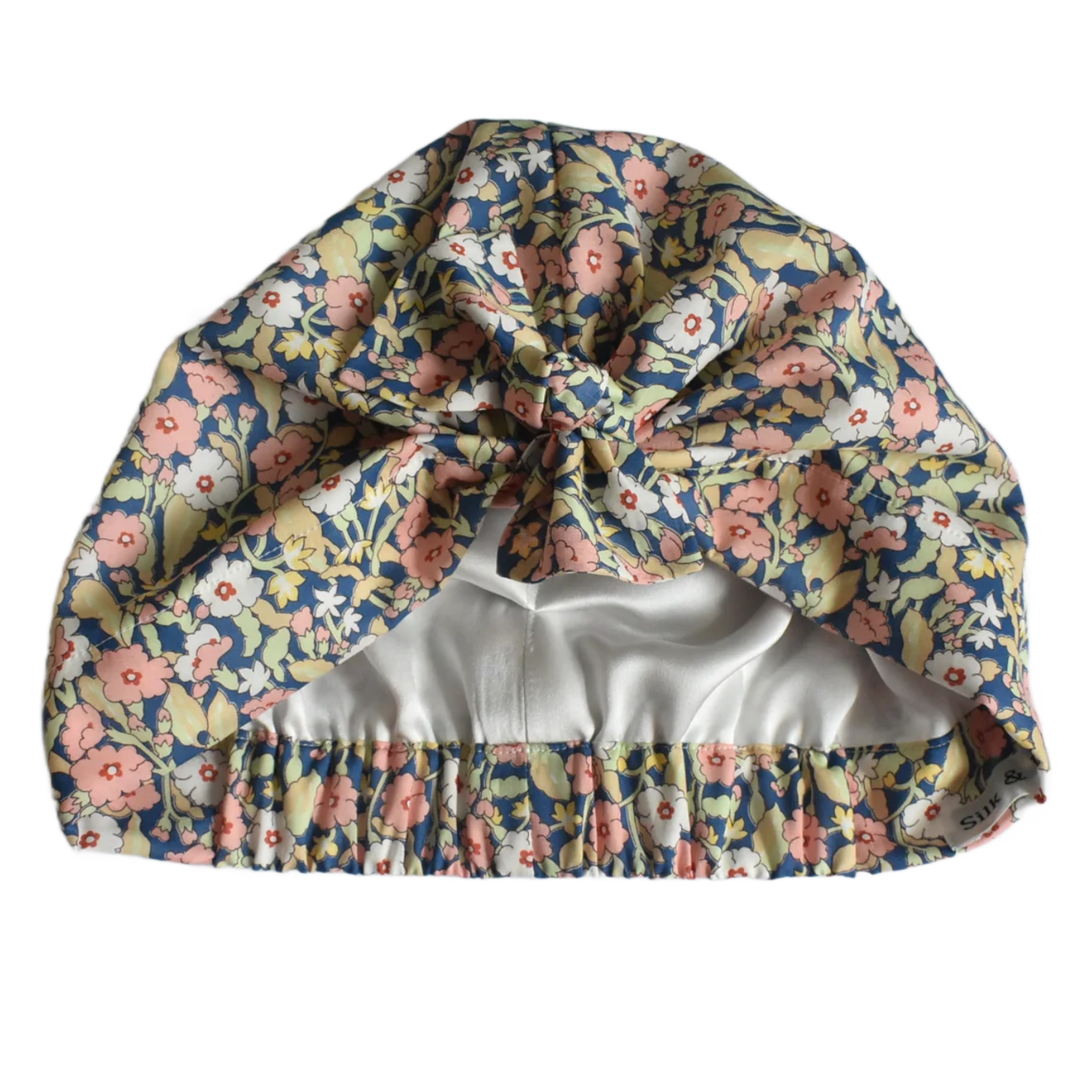 Ladies Turban Hat - Liberty of London Primrose Path in Pink & Blue - a classic Liberty floral - Silk & Lawn