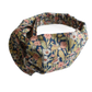 Ladies Twisted Turban Headband - Primrose Path in blue & pink - classic floral print - Silk & Lawn