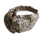 Ladies Twisted Turban Headband - Primrose Path in blue & pink - classic floral print - Silk & Lawn