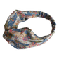 Ladies Twisted Turban Headband - Going For Gold - Liberty Figurative print - Silk & Lawn