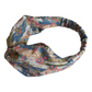 Ladies Twisted Turban Headband - Going For Gold - Liberty Figurative print - Silk & Lawn