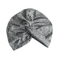 Little Susan Turban Hat - Liberty White and Black Hibiscus Floral Tana Lawn™ cotton