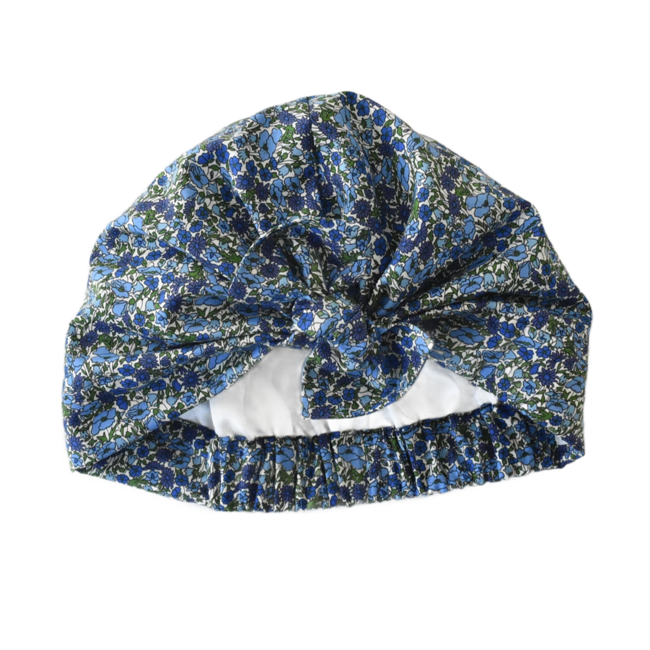 Ladies Turban Hat - Liberty of London classic blue poppy floral print
