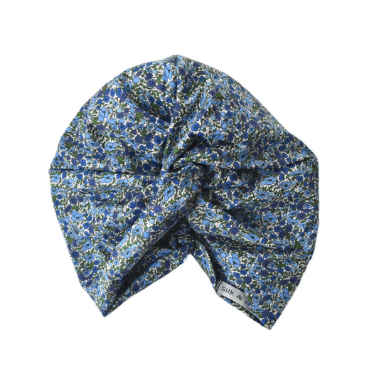Little Susan Turban Hat - Liberty of London Blue Poppy Print
