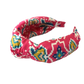 Luxury Silk Knot Alice band - Liberty of London Artist Tapestry Hearts Silk Satin - Silk & Lawn