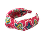 Silk Alice band - Pink Tapestry Hearts Liberty of London Artist Silk  - Twisted or Knot - Silk & Lawn