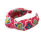 Silk Alice band - Pink Tapestry Hearts Liberty of London Artist Silk  - Twisted or Knot - Silk & Lawn