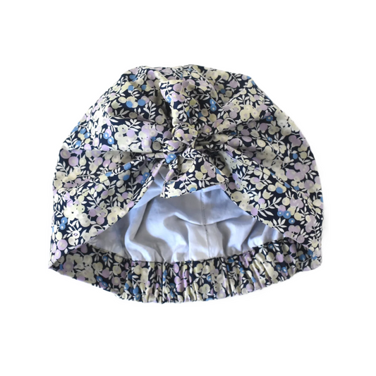 Ladies Turban Hat - Liberty of London classic Purple Wiltshire floral print