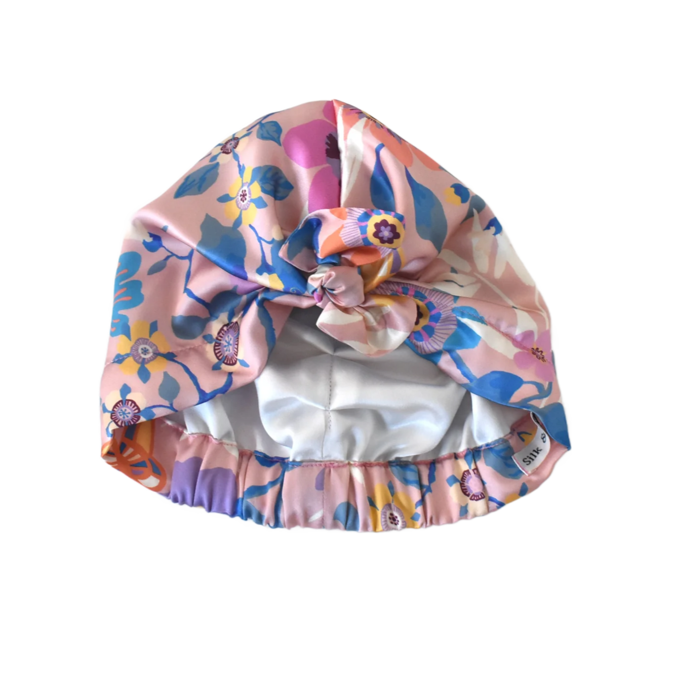 Luxury Silk Turban & Head wrap - Liberty of London Artist Pink Pavilion printed silk satin