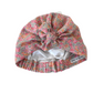 Ladies Turban Hat - Vintage 1980s classic Liberty London pink floral print - Varuna wool (LARGE) - Silk & Lawn