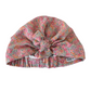 Ladies Turban Hat - Vintage 1980s classic Liberty London pink floral print - Varuna wool (LARGE) - Silk & Lawn
