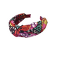 Luxury Silk & Wool Blend Twisted or Knot Alice band in Liberty of London Satsuki in Red - Silk & Lawn
