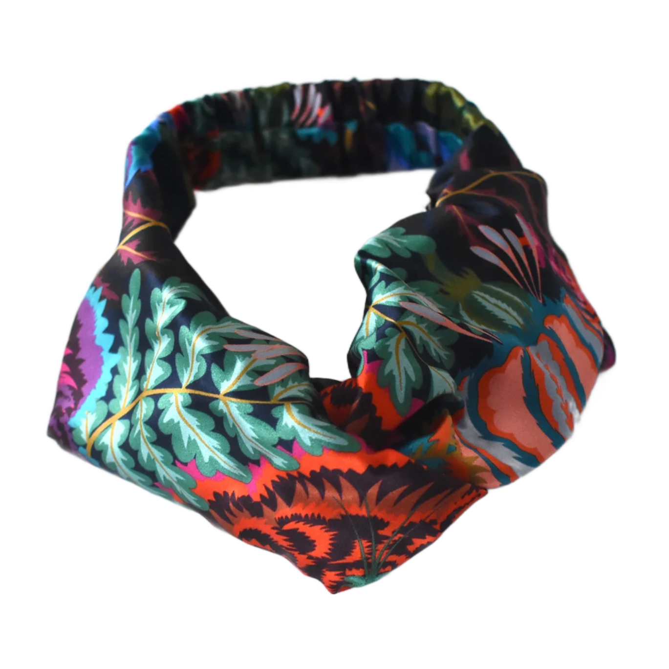Silk Twisted Turban hairband and neck scarf in Liberty of London Floral print-  100% Belgravia Silk Satin (Copy) - Silk & Lawn