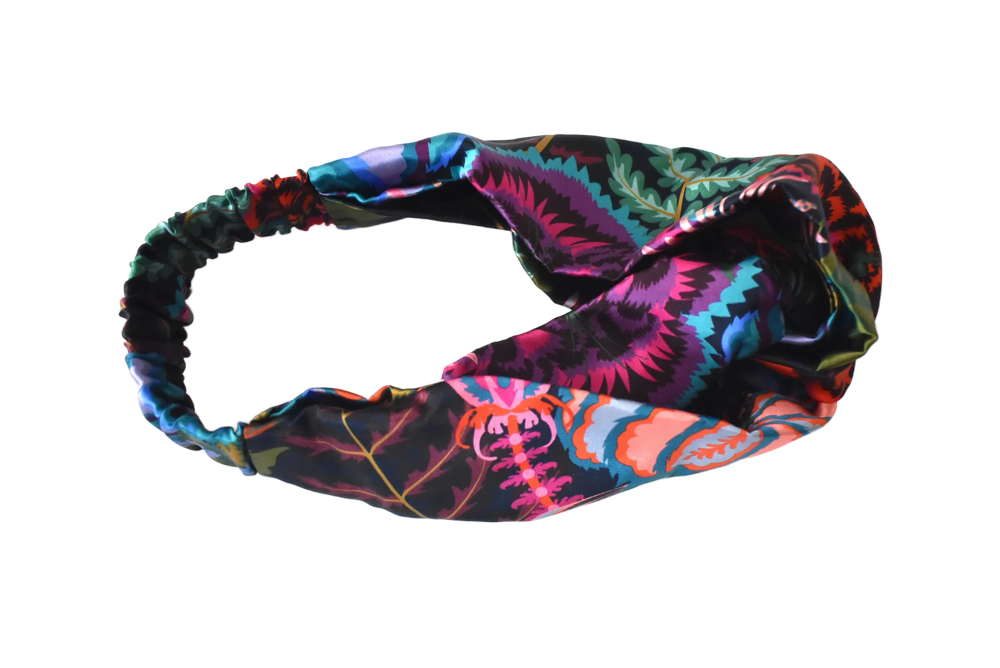 Silk Twisted Turban hairband and neck scarf in Liberty of London Floral print-  100% Belgravia Silk Satin (Copy) - Silk & Lawn