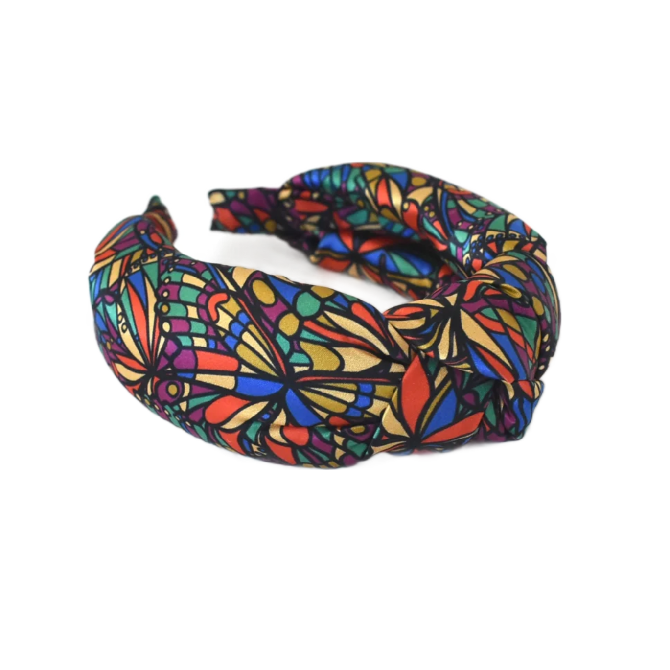 Luxury Silk Twisted or Knot Alice band in Bright Jewel Liberty of London Silk Satin
