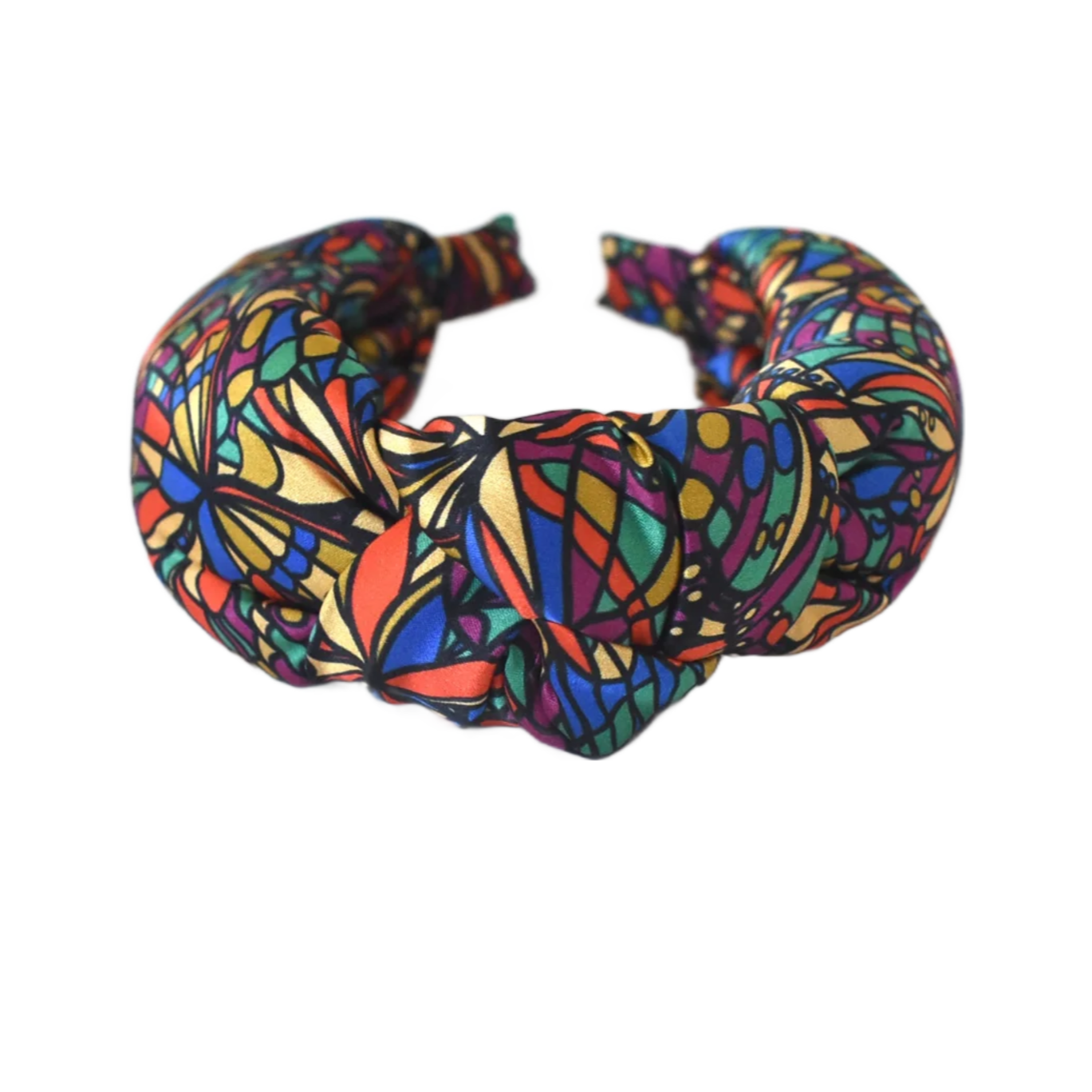 Luxury Silk Twisted or Knot Alice band in Bright Jewel Liberty of London Silk Satin