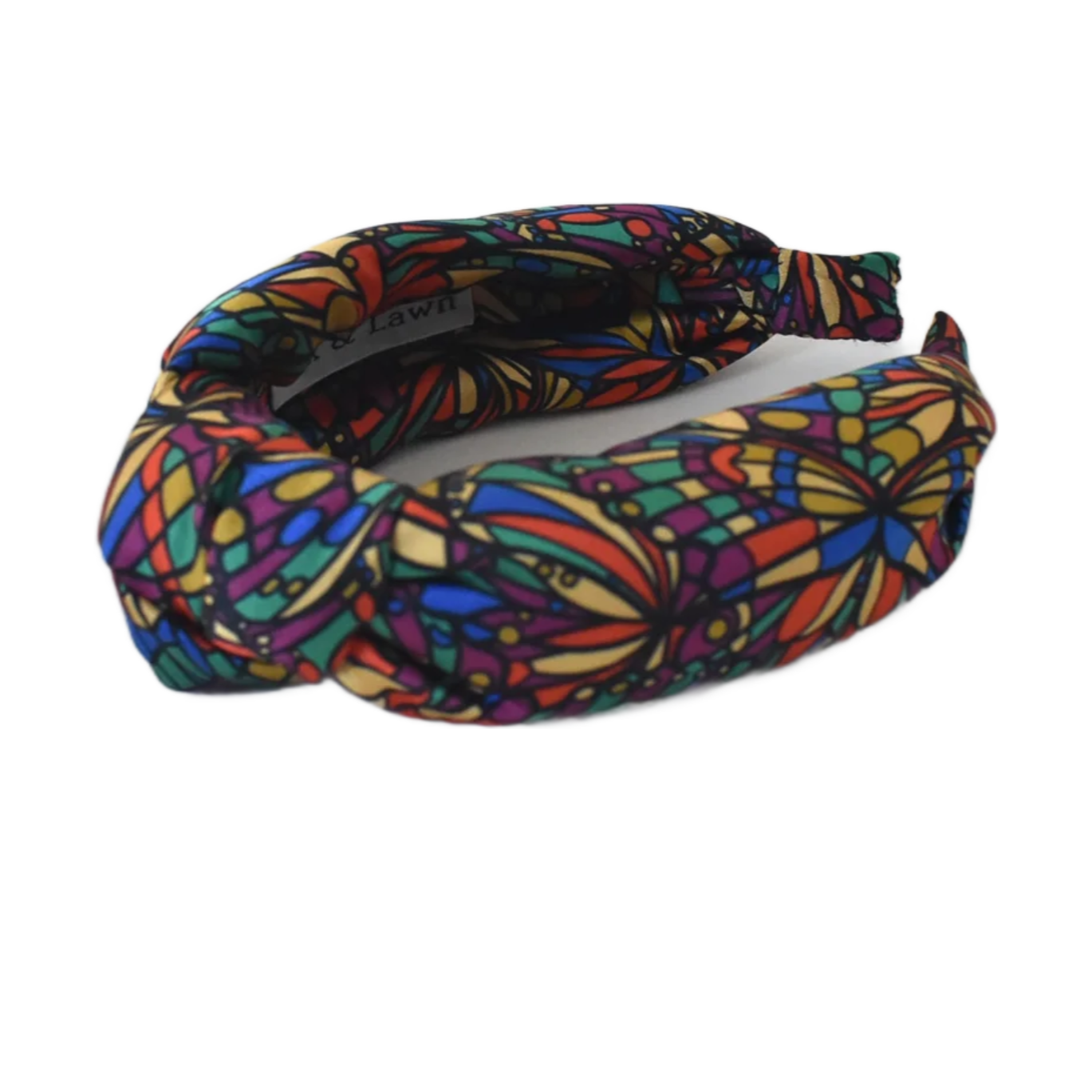 Luxury Silk Twisted or Knot Alice band in Bright Jewel Liberty of London Silk Satin