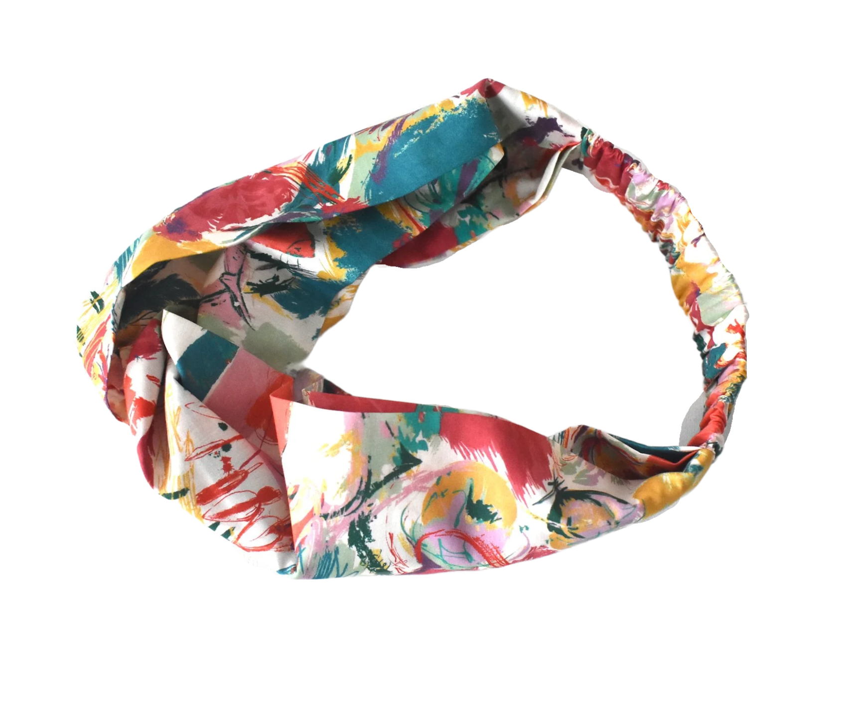 Ladies Twisted Turban Headband - Nine Elms Liberty in Love - Heart print - Silk & Lawn
