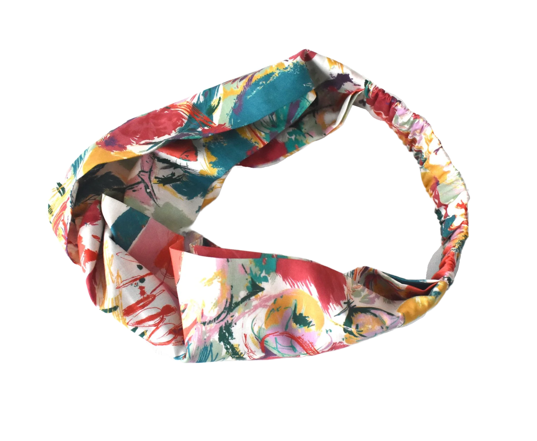 Ladies Twisted Turban Headband - Nine Elms Liberty in Love - Heart print - Silk & Lawn