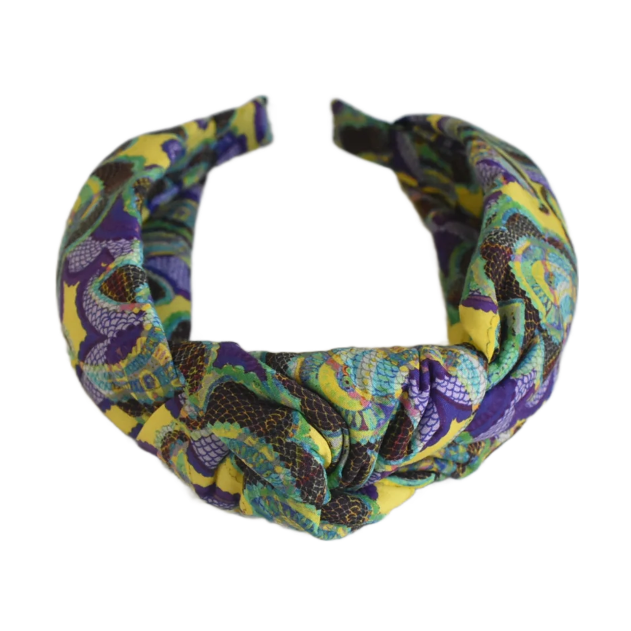 Twisted or Knot Alice band in Babylon Liberty of London Tana Lawn cotton - Silk & Lawn