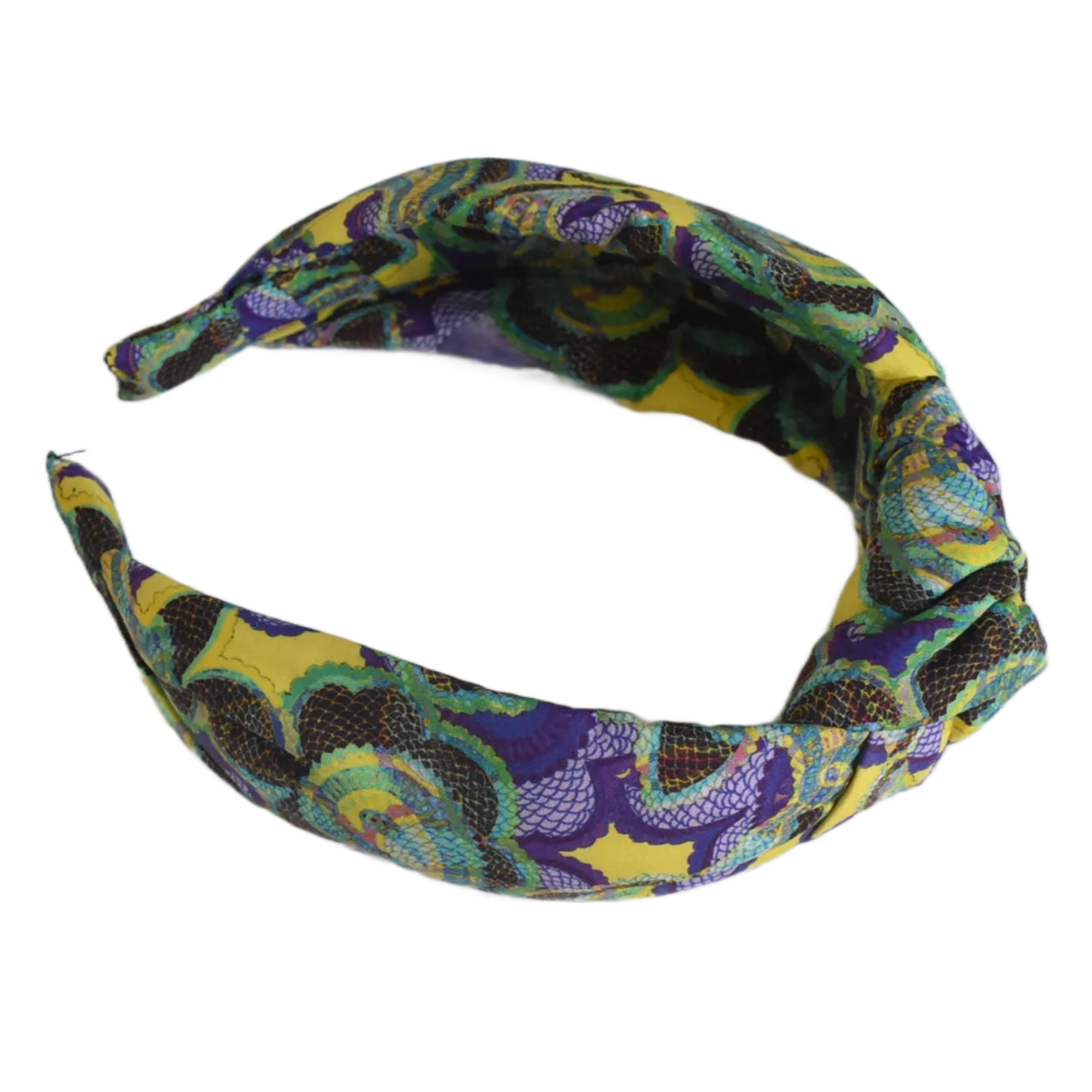 Twisted or Knot Alice band in Babylon Liberty of London Tana Lawn cotton - Silk & Lawn