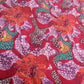 Wool & Silk Twisted Turban hairband and neck scarf in Liberty of London Satsuki in Red - Silk & Lawn