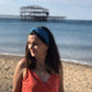 Ladies Twisted Turban Headband - Liberty of London Mayhaze blue - Tot Knots of Brighton