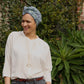Ladies Turban Hat - Vintage Liberty of London Elysian Blue Floral print - Silk & Lawn
