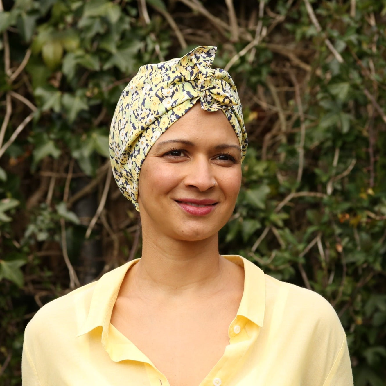 Ladies Turban Hat - Liberty of London Primrose print