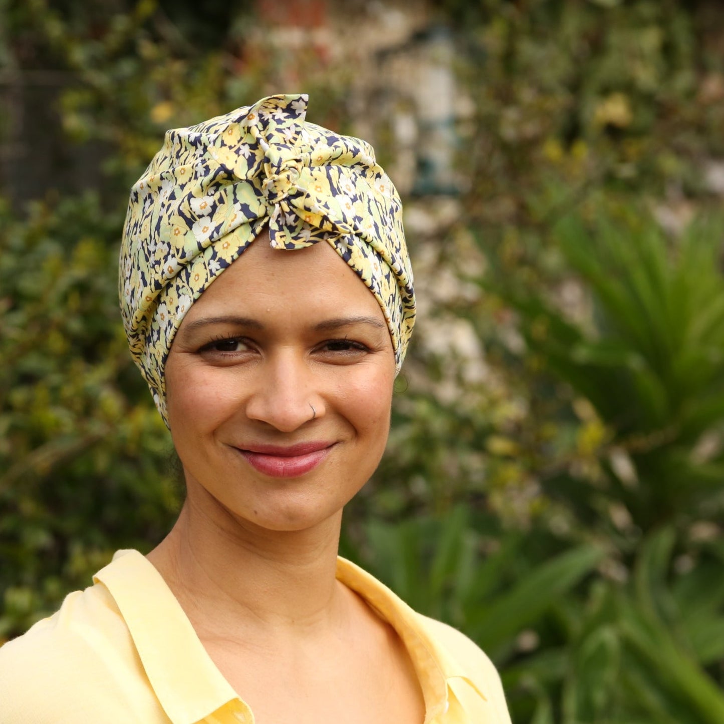 Ladies Turban Hat - Liberty of London Primrose print