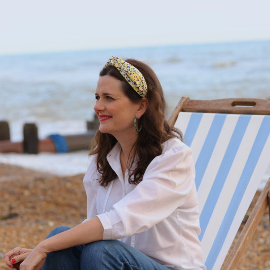 Classic Knot head band - Liberty of London Primrose print - Silk & Lawn