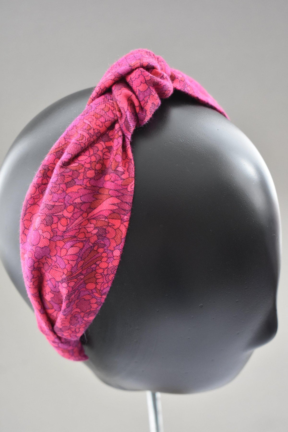 Ladies Knot Alice band - Liberty of London Bright Pink Graphic sample - Silk & Lawn