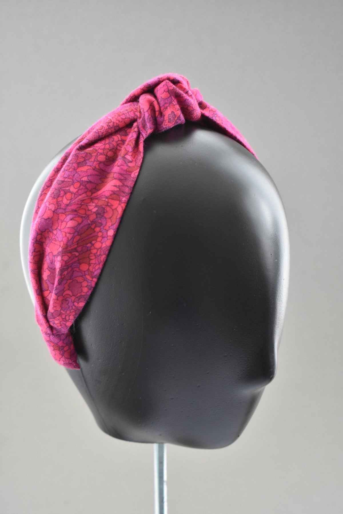 Ladies Knot Alice band - Liberty of London Bright Pink Graphic sample - Silk & Lawn