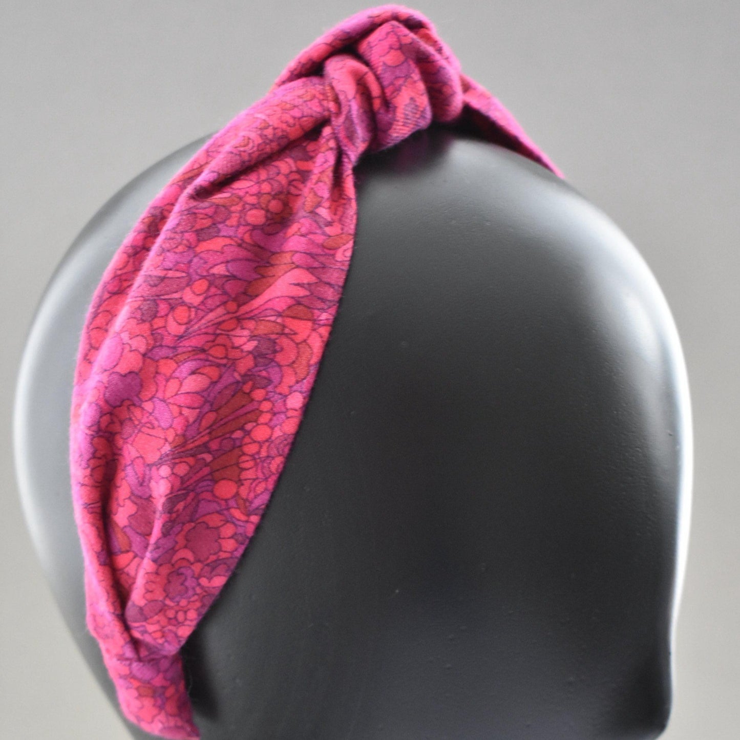 Ladies Knot Alice band - Liberty of London Bright Pink Graphic sample - Silk & Lawn