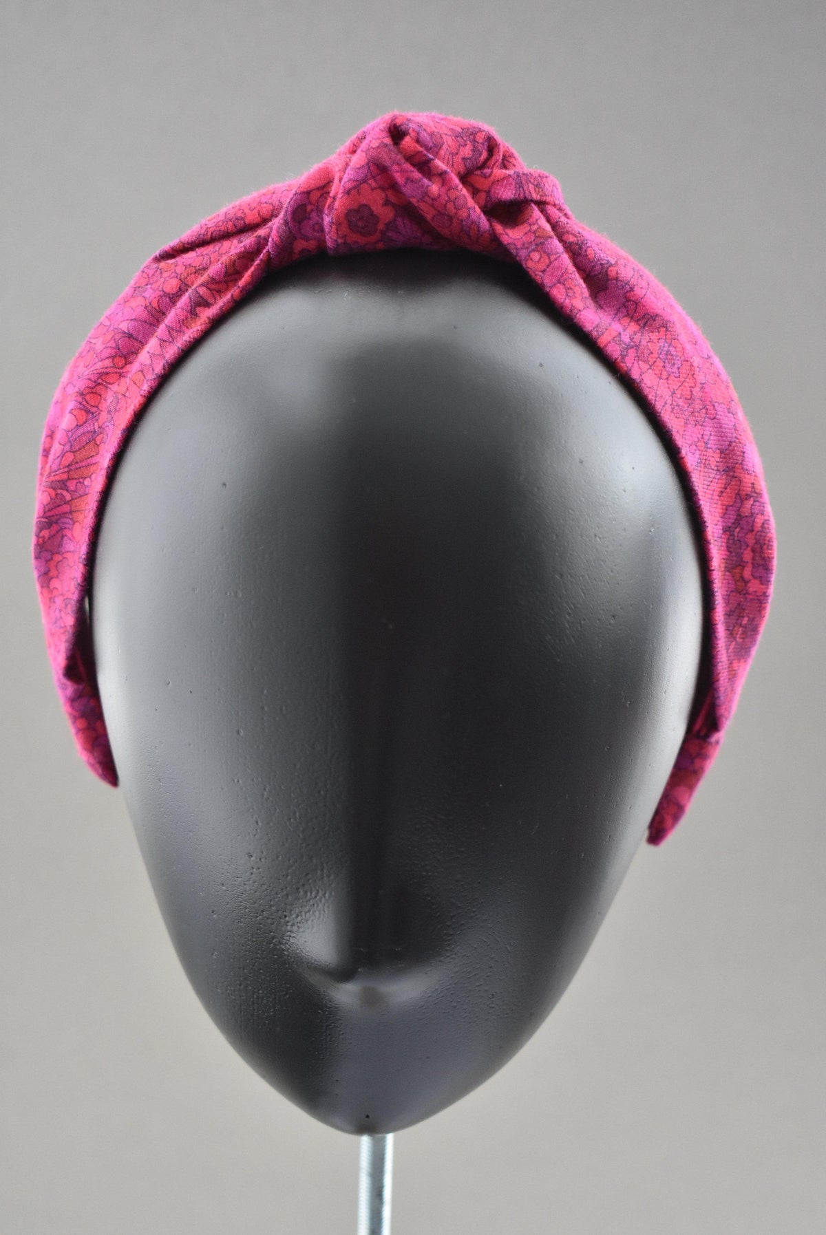 Ladies Knot Alice band - Liberty of London Bright Pink Graphic sample - Silk & Lawn