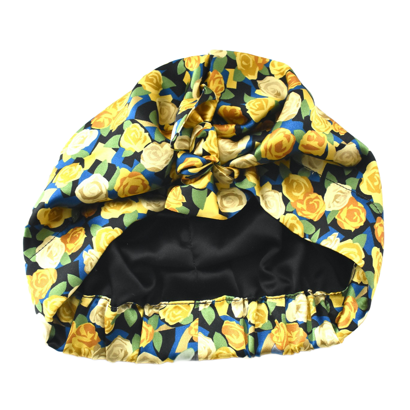 Luxury Silk Turban & Head wrap - Liberty of London Artist Stone Garden - Yellow Rose silk satin