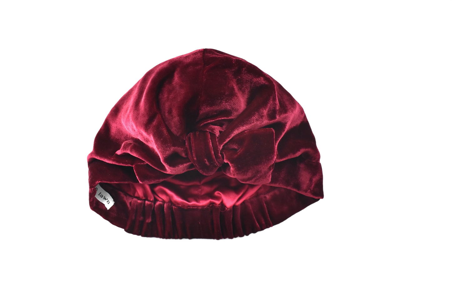 Luxury silk-velvet Turban & Head wrap -  Ruby and ox blood red