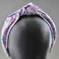 Twisted or Knot Alice band - Liberty of London Winter Rose print (TWISTED) - Silk & Lawn