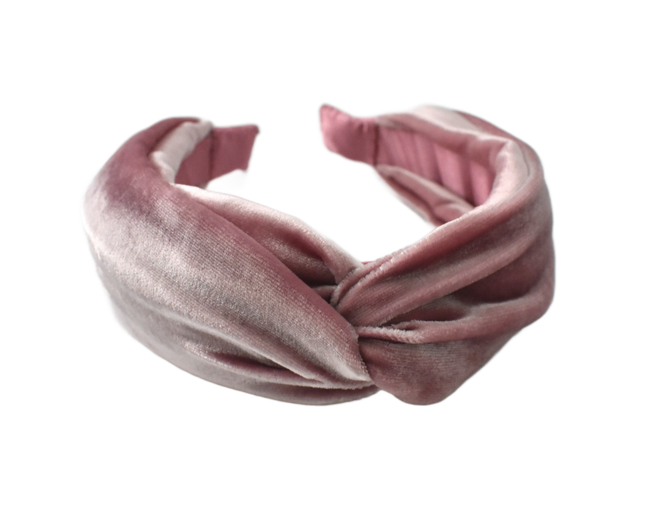 Twisted Alice head band - Dusty Pink Silk Velvet