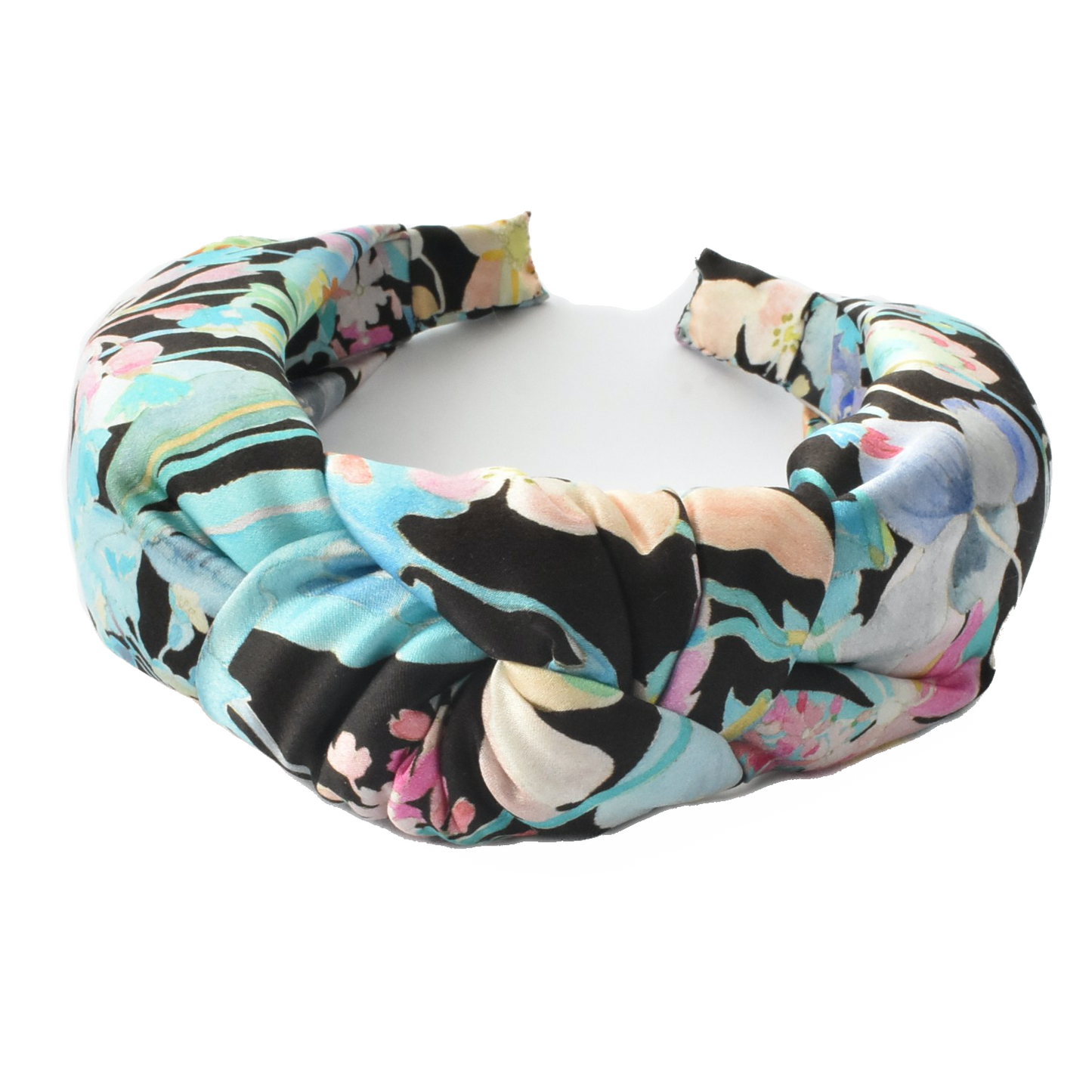 Luxury Silk Knot Alice band - Liberty of London Artist Spring Proposal Silk Satin