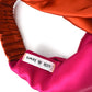 Pure Silk Burnt Orange and Fuchsia Pink Split Twisted Turban hairband and neck scarf in Mulberry Silk - 100% Pure Silk-Satin - Silk & Lawn