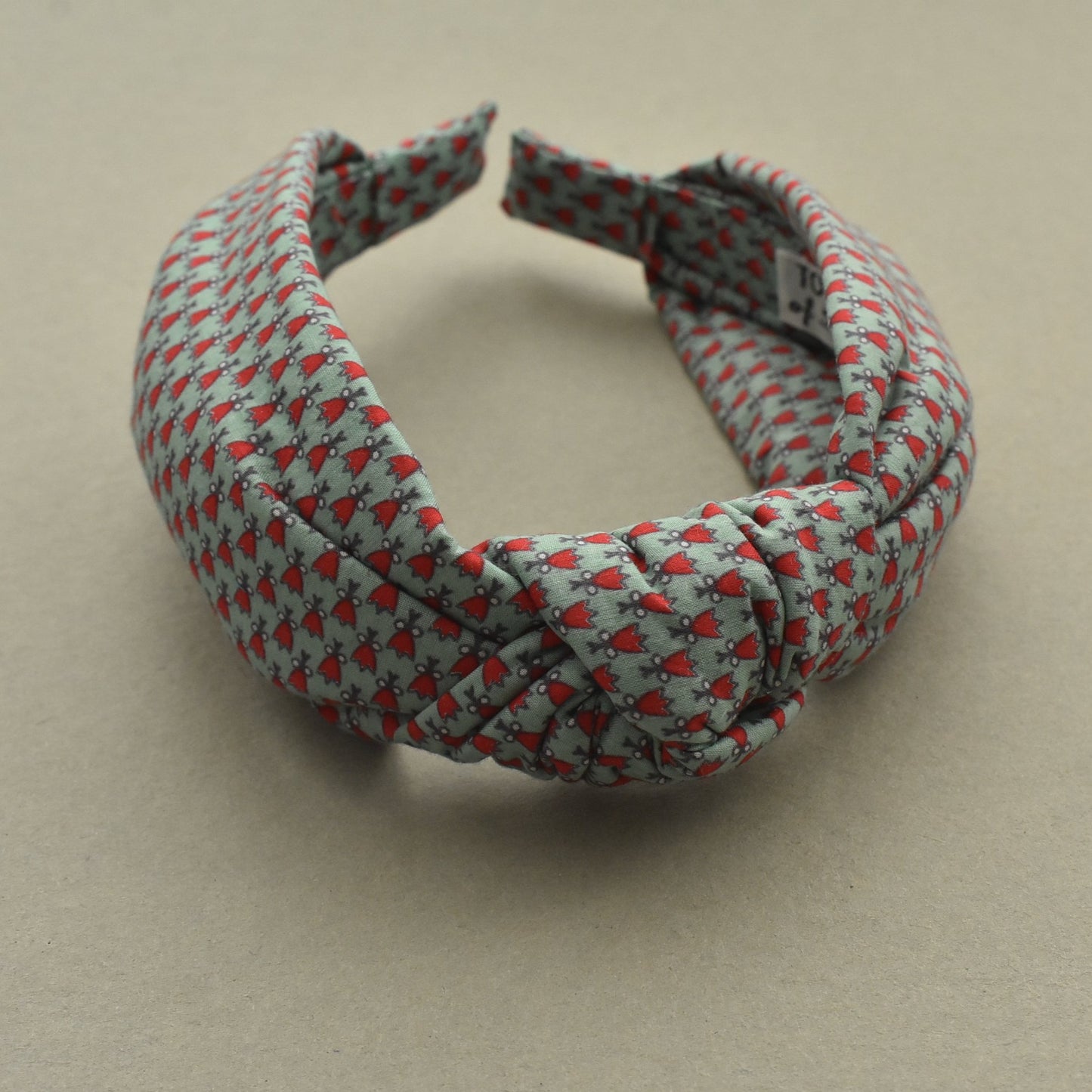 Ladies Knot Alice band - in Vintage Ditsy Bell Liberty of London Christmas print