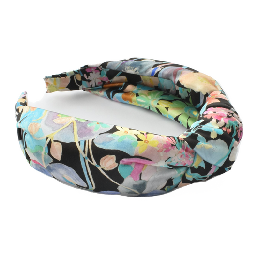 Luxury Silk Knot Alice band - Liberty of London Artist Spring Proposal Silk Satin