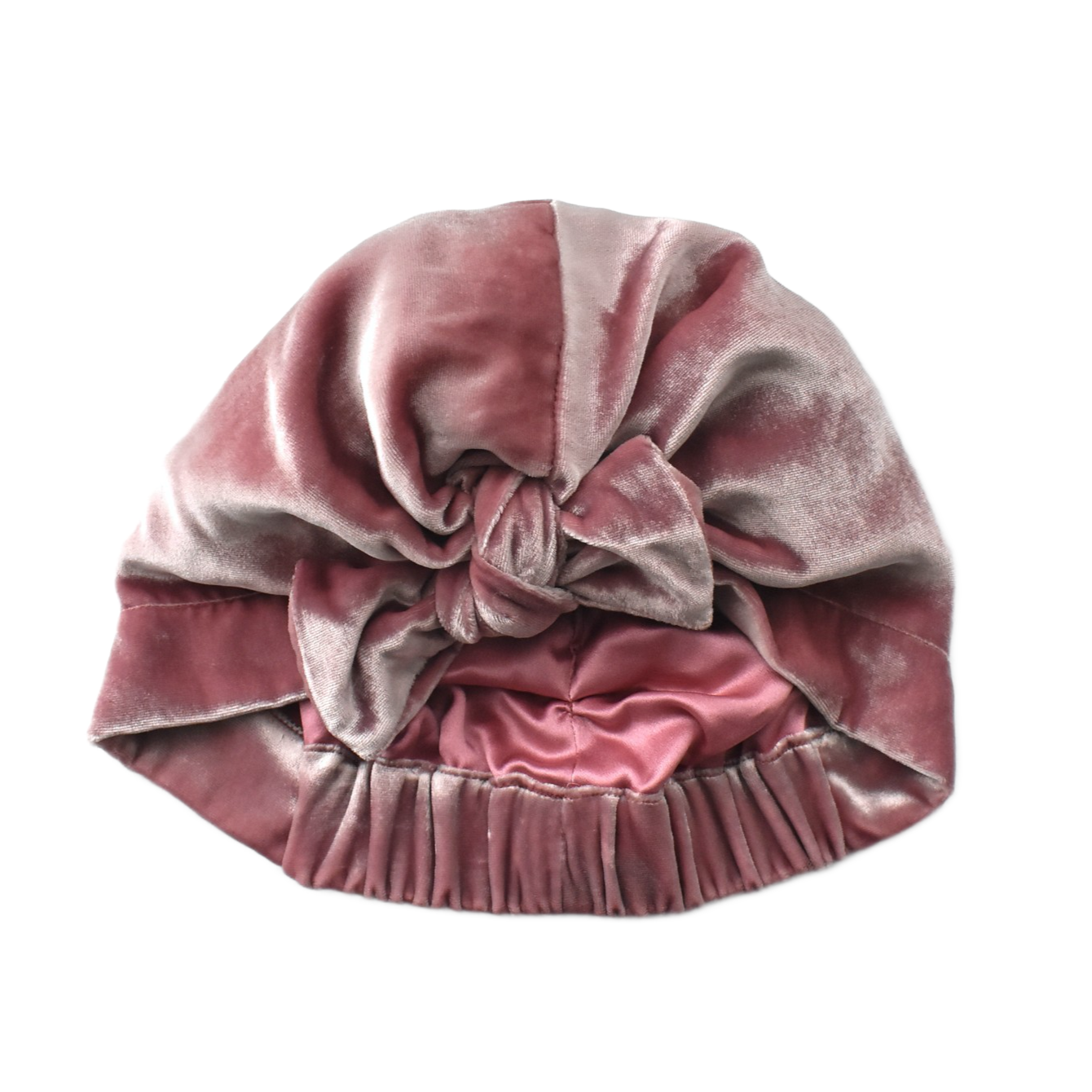 Luxury silk-velvet Turban & Head wrap - Dusty Pink