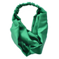 Silk Twisted Turban hairband and neck scarf in Emerald Green Mulberry Silk - 100% pure silk satin - Silk & Lawn