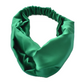Silk Twisted Turban hairband and neck scarf in Emerald Green Mulberry Silk - 100% pure silk satin - Silk & Lawn
