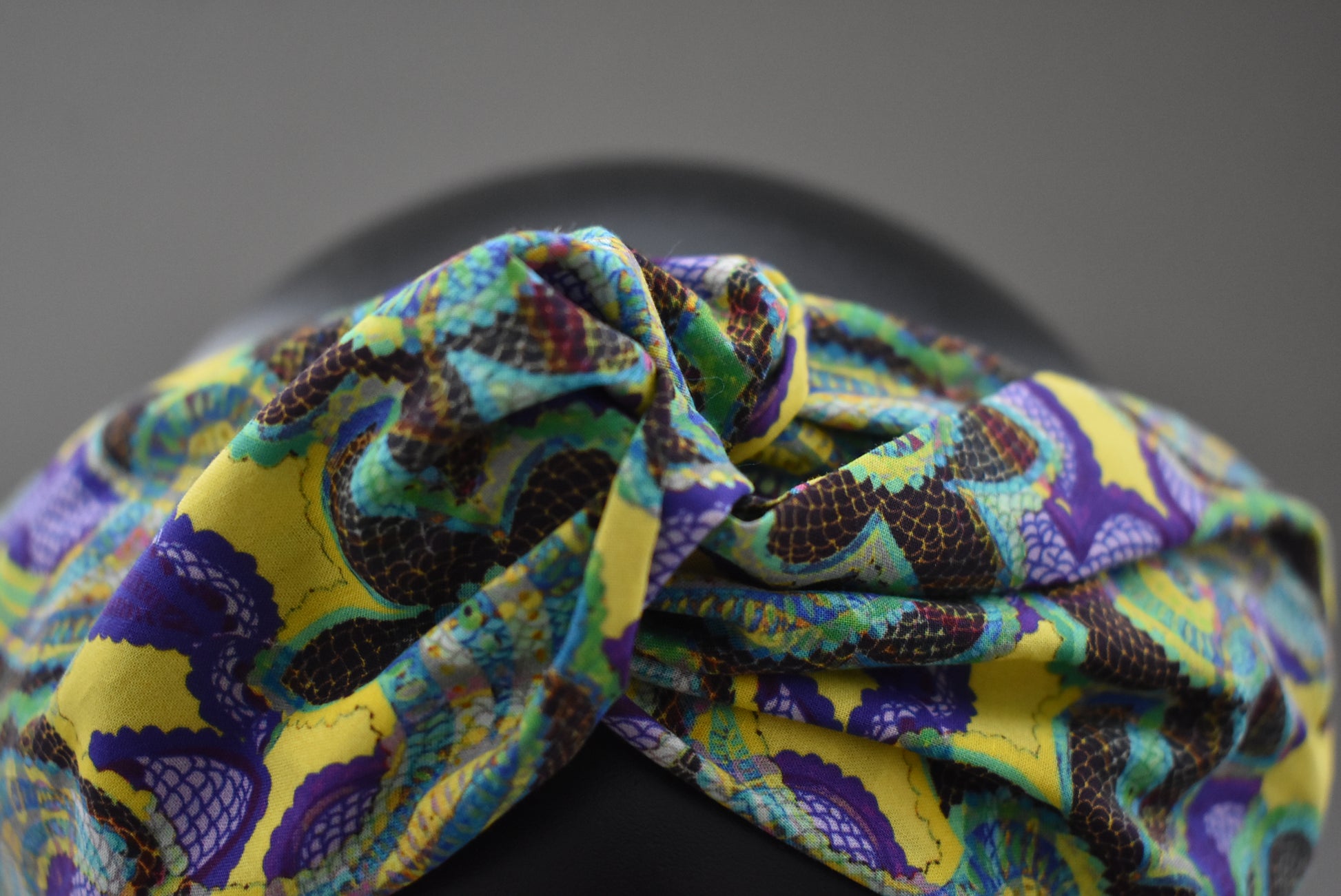 Ladies Twisted Turban Headband - Liberty of London Babylon - Silk & Lawn