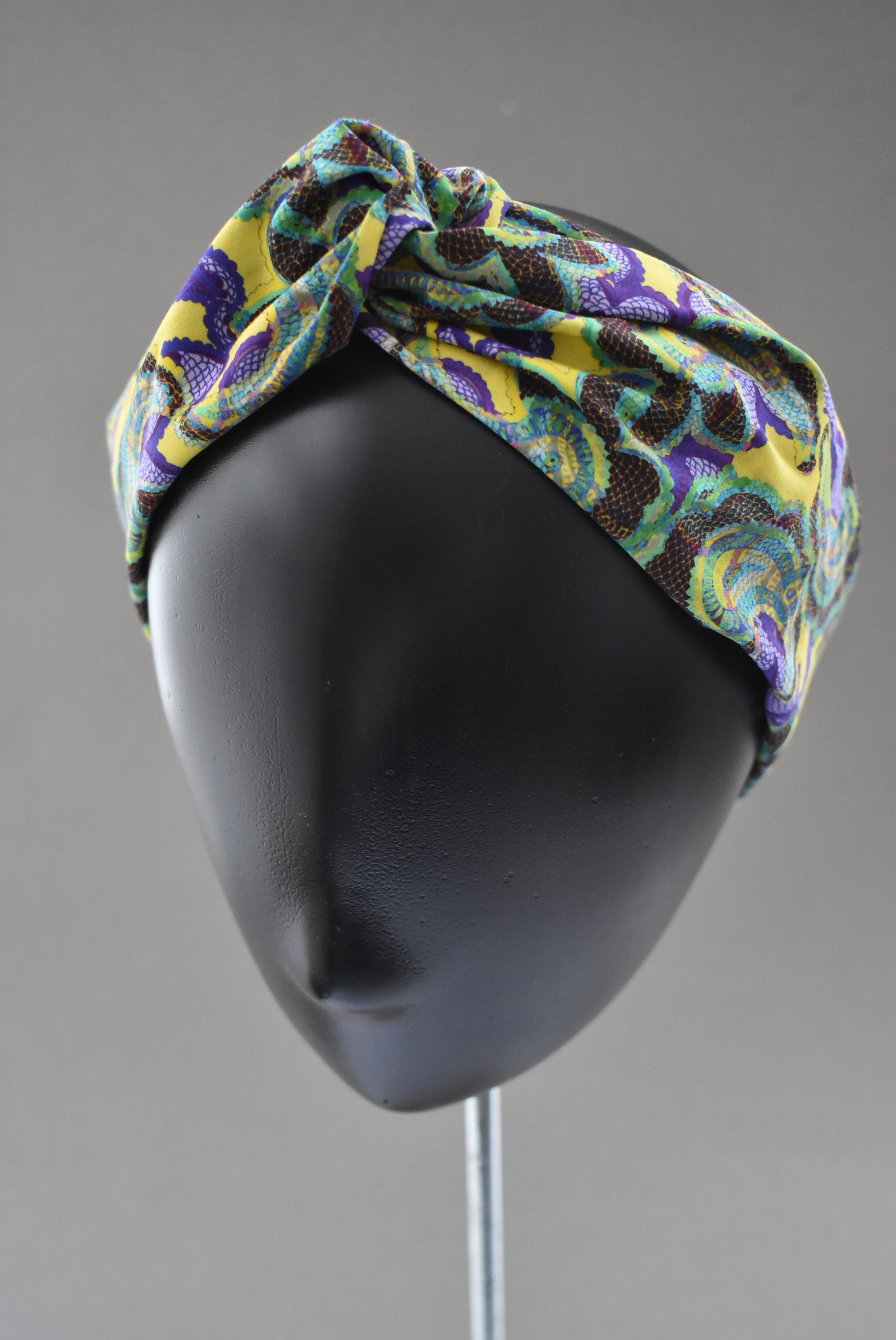 Ladies Twisted Turban Headband - Liberty of London Babylon - Silk & Lawn