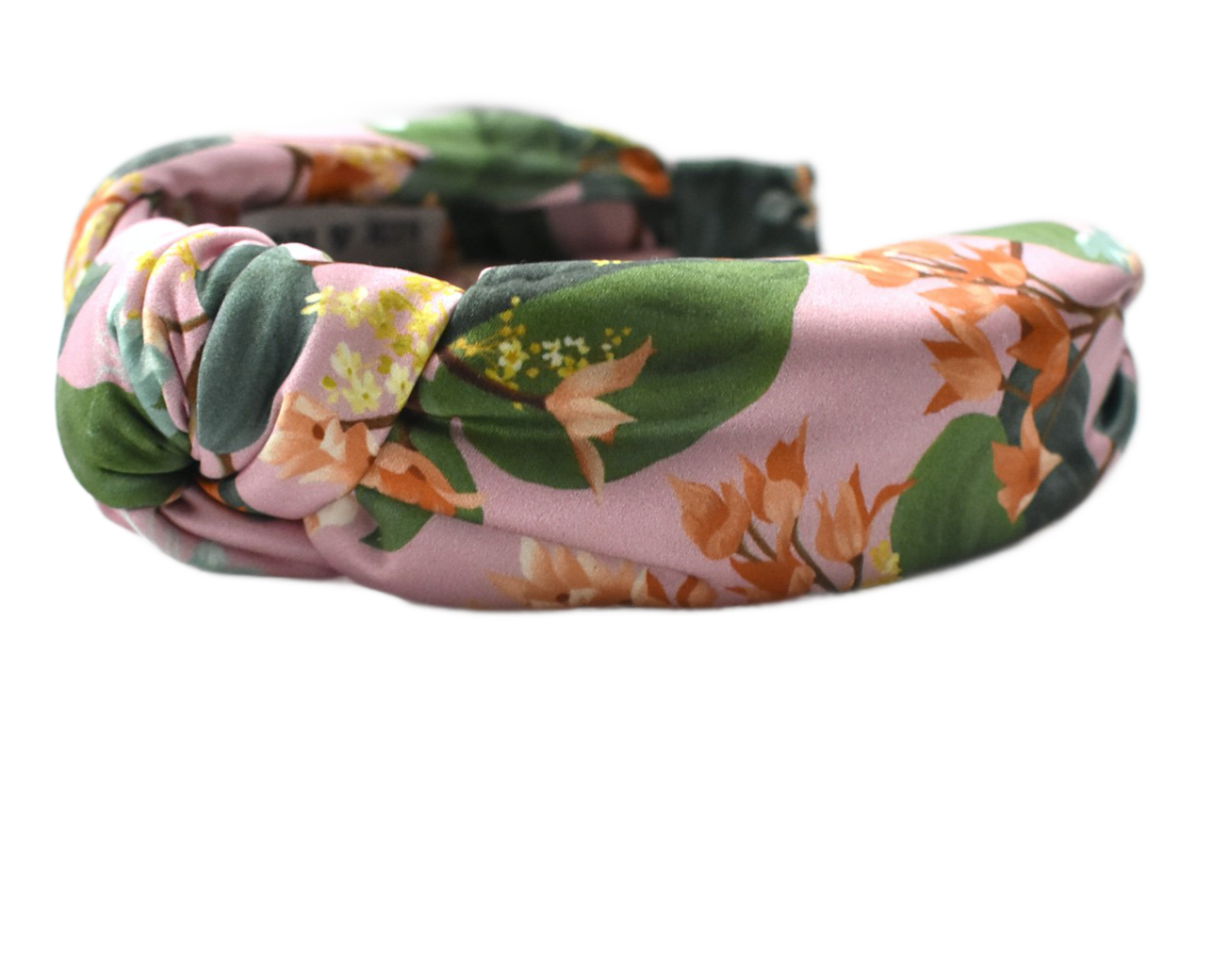 Luxury Silk Knot Alice band - Liberty of London Pink Osterley Floral 100% Silk-Satin